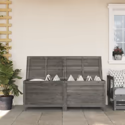 Cette boîte de rangement de jardin en bois offre suffisamment d'espace de rangement pour les coussins de meubles de jardin, l ...