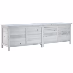 Cette boîte de rangement de jardin en bois offre suffisamment d'espace de rangement pour les coussins de meubles de jardin et ...