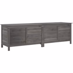 Cette boîte de rangement de jardin en bois offre suffisamment d'espace de rangement pour les coussins de meubles de jardin et ...