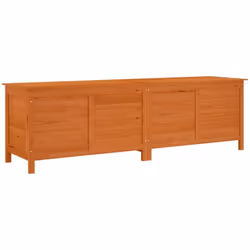 Cette boîte de rangement de jardin en bois offre suffisamment d'espace de rangement pour les coussins de meubles de jardin, l ...
