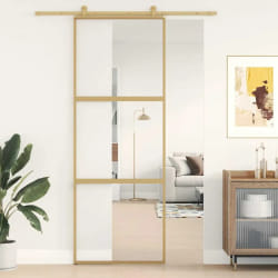 vidaXL Porte coulissante 76x205 cm - Doré