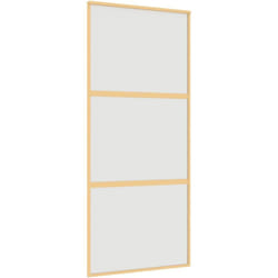 vidaXL Porte coulissante doré 90x205 cm verre ESG dépoli et aluminium