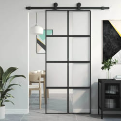Porte coulissante vidaXL - Noir - 90x205 cm