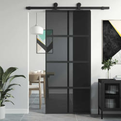 Porte coulissante vidaXL - Noir - 90x205 cm