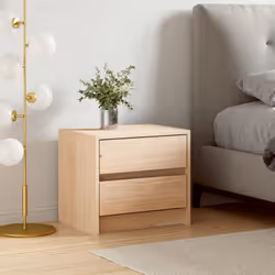 Cette table de chevet en bois au design élégant est un supplément intemporel à votre décoration intérieure. Matériau durable  ...