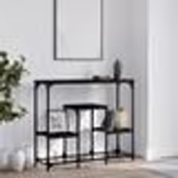 vidaXL Table console noir 89,5x28x76 cm bois d'ingénierie