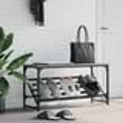 vidaXL Étagère à chaussures sonoma gris 90x30x45 cm bois d'ingénierie