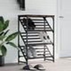 vidaXL Étagère à chaussures chêne fumé 60x30x85 cm bois d'ingénierie