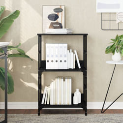Bibliothèque noir 50x33x82 cm bois d'ingénierie Vidaxl