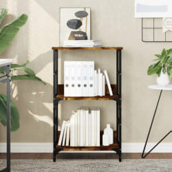 vidaXL Bibliothèque chêne fumé 50x33x82 cm
