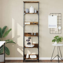 vidaXL Bibliothèque chêne fumé 50x33x188,5 cm bois d'ingénierie
