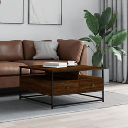 Vidaxl - Table basse chêne marron 80x80x45 cm bois d'ingénierie