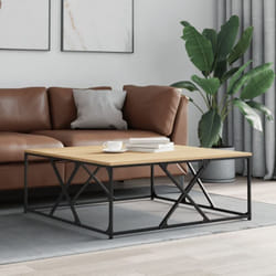 Table basse chêne sonoma 100x100x40 cm bois d'ingénierie