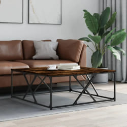 vidaXL Table basse chêne fumé