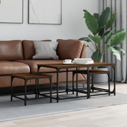 Vidaxl - Tables basses gigognes 3 pcs chêne marron bois d'ingénierie