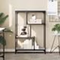 vidaXL Bibliothèque sonoma gris 81x36x115cm bois d'ingénierie et acier