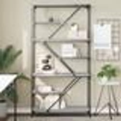 vidaXL Bibliothèque sonoma gris 91x36x176cm bois d'ingénierie et acier