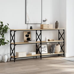 vidaXL Table console chêne sonoma 156x28x805 cm bois dingénierie 835425