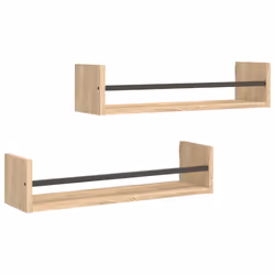 VidaXL 835435, Bois, Acier, Bois, 600 mm, 160 mm, 140 mm, 2 pièce(s)