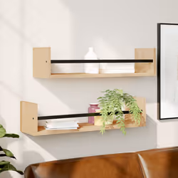 VidaXL 835435 étagères Bois, Acier Bois