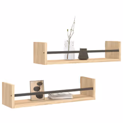 VidaXL 835435 étagères Bois, Acier Bois