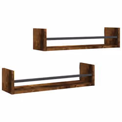 VidaXL 835436, Bois, Acier, Chêne, Marron, 600 mm, 160 mm, 140 mm, 2 pièce(s)