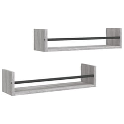 VidaXL 835437 étagères Bois, Acier Gris