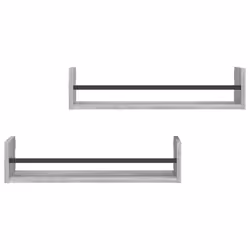 VidaXL 835437 étagères Bois, Acier Gris - Vue supplémentaire 4