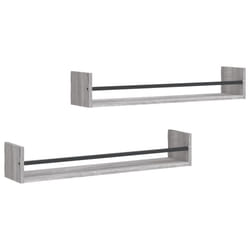 VidaXL 835442 étagères Bois, Acier Gris