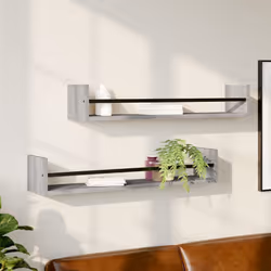 VidaXL 835442 étagères Bois, Acier Gris