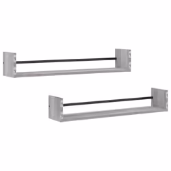 VidaXL 835442 étagères Bois, Acier Gris - Vue supplémentaire 6