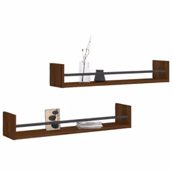 VidaXL 835443 étagères Bois, Acier Marron, Bois
