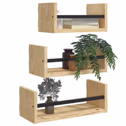 VidaXL 835445 étagères Bois, Acier Bois
