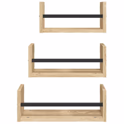 VidaXL 835445 étagères Bois, Acier Bois - Vue supplémentaire 4