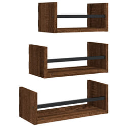 VidaXL 835448 étagères Bois, Acier Marron, Bois