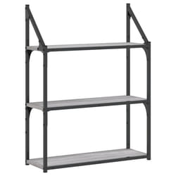 VidaXL 835452 étagères Bois, Acier Gris