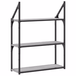 VidaXL 835452 étagères Bois, Acier Gris - Vue supplémentaire 6