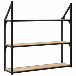 VidaXL 835455 étagères Bois, Acier Bois - Vue supplémentaire 6