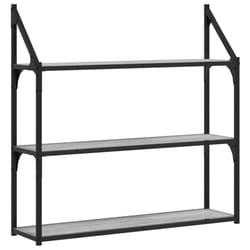 VidaXL 835457 étagères Bois, Acier Gris