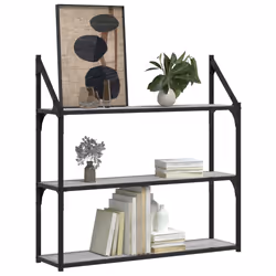 VidaXL 835457 étagères Bois, Acier Gris