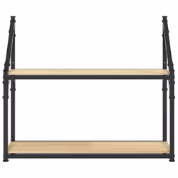 VidaXL 835460 étagères Bois, Acier Bois - Vue supplémentaire 4