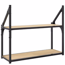 VidaXL 835460 étagères Bois, Acier Bois - Vue supplémentaire 6