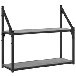 VidaXL 835462 étagères Bois, Acier Gris