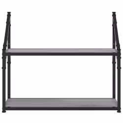 VidaXL 835462 étagères Bois, Acier Gris - Vue supplémentaire 4