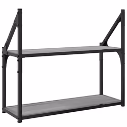 VidaXL 835462 étagères Bois, Acier Gris - Vue supplémentaire 6