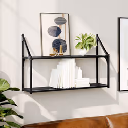 VidaXL 835464 étagères Bois, Acier Noir