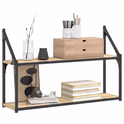 VidaXL 835465 étagères Bois, Acier Bois