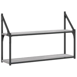 VidaXL 835467 étagères Bois, Acier Gris