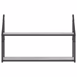VidaXL 835467 étagères Bois, Acier Gris - Vue supplémentaire 4