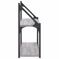 VidaXL 835467 étagères Bois, Acier Gris - Vue supplémentaire 5